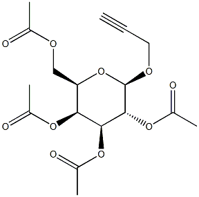 Propargyl 2,3,4,6-tetra-O-acetyl-b-D-galactopyranoside 化学構造式