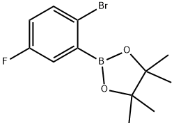 2-溴-5-氟苯基硼酸频哪醇酯 结构式