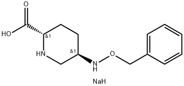 Trans-5-(Benzyloxyamino)piperidine-2-carboxylic acid,sodium salt 化学構造式