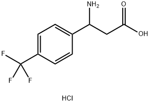 3-AMINO-3-[4-(TRIFLUOROMETHYL)PHENYL]PROPANOIC ACID  HYDROCHLORIDE Struktur