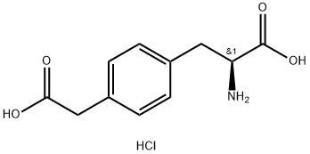 (S)-2-Amino-3-(4-(carboxymethyl)phenyl)propanoic acid hydrochloride 化学構造式