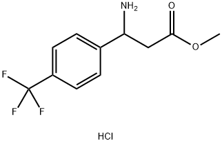 3-氨基-3-[4-(三氟甲基)苯基]丙酸甲酯盐酸盐 结构式