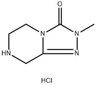 2-甲基-2H,3H,5H,6H,7H,8H-[1,2,4]三唑并[4,3-A]哌嗪-3-酮盐酸, 2137895-63-5, 结构式