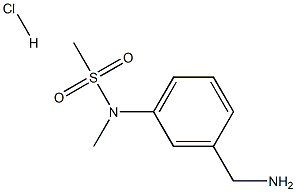 N-[3-(aminomethyl)phenyl]-N-methylmethanesulfonamide hydrochloride, 2138157-05-6, 结构式