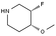 (3S,4R)-3-氟-4-甲氧基哌啶 结构式