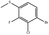 4-Bromo-3-chloro-2-fluorothioanisole, 214057-25-7, 结构式