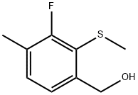 [3-Fluoro-4-methyl-2-(methylsulfanyl)phenyl]methanol Structure