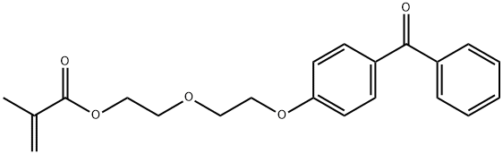 2-[2-(4-benzoylphenoxy)ethoxy]ethyl methacrylate Struktur