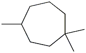 1,1,4-Trimethylcycloheptane. 化学構造式