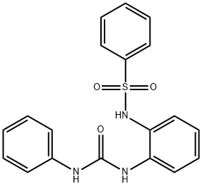 N-(2-(3-苯基脲基)苯基)苯磺酰胺【1304】,215917-77-4,结构式
