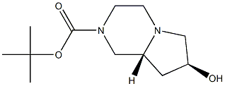 tert-butyl (7S,8aR)-7-hydroxyhexahydropyrrolo[1,2-a]pyrazine-2(1H)-carboxylate Struktur