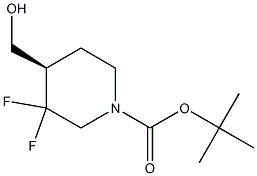 tert-butyl (R)-3,3-difluoro-4-(hydroxymethyl)piperidine-1-carboxylate Struktur