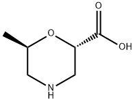 (2S,6R)-6-methylmorpholine-2-carboxylic acid Structure