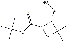 tert-butyl (2S)-2-(hydroxymethyl)-3,3-dimethylazetidine-1-carboxylate,2165737-81-3,结构式