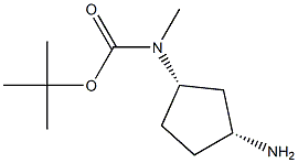 tert-butyl ((1S,3R)-3-aminocyclopentyl)(methyl)carbamate Struktur