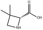 (2R)-3,3-dimethylazetidine-2-carboxylic acid 化学構造式