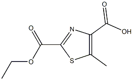 2-(ethoxycarbonyl)-5-methyl-1,3-thiazole-4-carboxylic acid Struktur