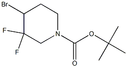 tert-butyl 4-bromo-3,3-difluoropiperidine-1-carboxylate 化学構造式