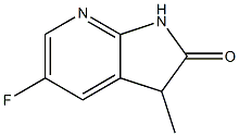5-fluoro-3-methyl-1,3-dihydro-2H-pyrrolo[2,3-b]pyridin-2-one Struktur