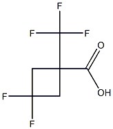 3,3-difluoro-1-(trifluoromethyl)cyclobutane-1-carboxylic acid 化学構造式