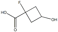 1-fluoro-3-hydroxycyclobutane-1-carboxylic acid 结构式