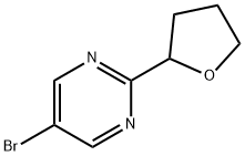 5-bromo-2-(tetrahydrofuran-2-yl)pyrimidine Structure