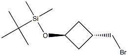 tert-butyldimethyl[trans-3-(bromomethyl)cyclobutoxy]silane, 2167794-24-1, 结构式