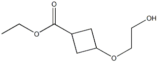 ethyl 3-(2-hydroxyethoxy)cyclobutane-1-carboxylate 结构式