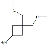 3,3-bis(methoxymethyl)cyclobutan-1-amine Struktur