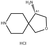 (4S)-2-oxa-8-azaspiro[4.5]decan-4-amine dihydrochloride 化学構造式