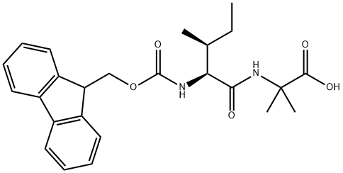 2-[(2S,3S)-2-({[(9H-fluoren-9-yl)methoxy]carbonyl}amino)-3-methylpentanamido]-2-methylpropanoic acid Structure