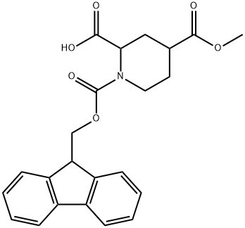 1-{[(9H-fluoren-9-yl)methoxy]carbonyl}-4-(methoxycarbonyl)piperidine-2-carboxylic acid Structure