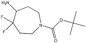 tert-butyl 5-amino-4,4-difluoroazepane-1-carboxylate Struktur