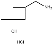 3-(aminomethyl)-1-methylcyclobutan-1-ol hydrochloride Structure