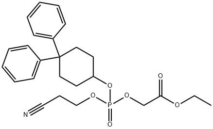 2-[(2-氰基乙氧基)(4,4-二苯基环己氧基)膦酰氧基]乙酸乙酯, 2173111-94-7, 结构式