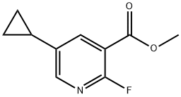 Methyl 5-cyclopropyl-2-fluoronicotinate 化学構造式