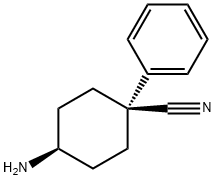 Cyclohexanecarbonitrile, 4-amino-1-phenyl-,cis- Struktur