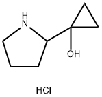 1-pyrrolidin-2-ylcyclopropanol hydrochloride 结构式