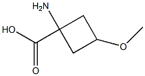 (1s,3s)-1-amino-3-methoxycyclobutane-1-carboxylic acid Struktur