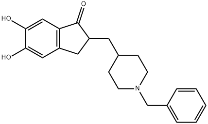 Donepezil impurity 33/Donepezil Didesmethyl Impurity/(RS)-2-[(1-Benzyl-4-piperidyl)methyl]-5,6-dihydroxy-1-indanone Structure