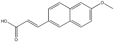 (E)-3-(2-methoxynaphthalen-6-yl)acrylic acid 结构式