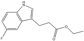 Ethyl 3-(5-Fluoro-3-indolyl)propanoate 化学構造式