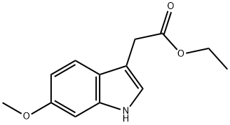 ethyl 2-(6-methoxy-1H-indol-3-yl)acetate 化学構造式