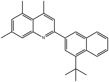 2-(4-(TERT-BUTYL)NAPHTHALEN-2-YL)-4,5,7-TRIMETHYLQUINOLINE 结构式