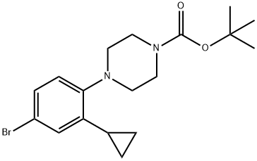 tert-butyl 4-(4-bromo-2-cyclopropylphenyl)piperazine-1-carboxylate Structure