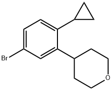 4-(5-bromo-2-cyclopropylphenyl)tetrahydro-2H-pyran,2222933-99-3,结构式