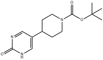 tert-butyl 4-(2-hydroxypyrimidin-5-yl)piperidine-1-carboxylate Struktur