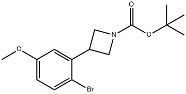 tert-butyl 3-(2-bromo-5-methoxyphenyl)azetidine-1-carboxylate,2222934-60-1,结构式