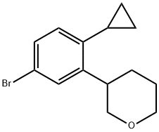3-(5-bromo-2-cyclopropylphenyl)tetrahydro-2H-pyran Structure