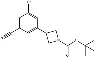tert-butyl 3-(3-bromo-5-cyanophenyl)azetidine-1-carboxylate 结构式